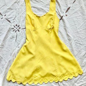 vintage 1940s yellow playsuit bathing suit size small - med